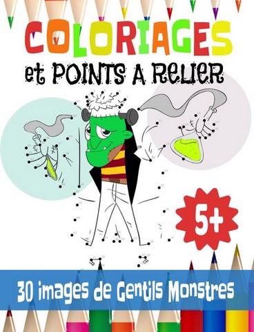 livre coloriage et points par points