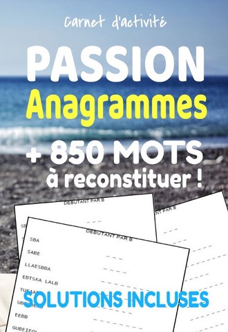 cahier de jeux anagrammes